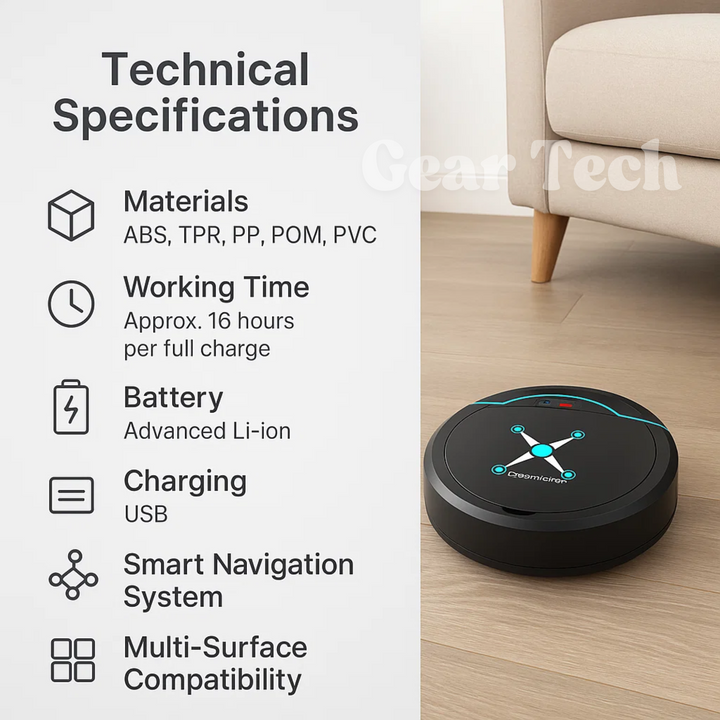 Slimme robotstofzuiger, automatische multifunctionele reiniging