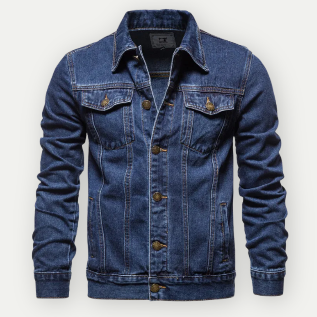 Heren denim truckerjack, klassieke stijl voor dagelijks gebruik