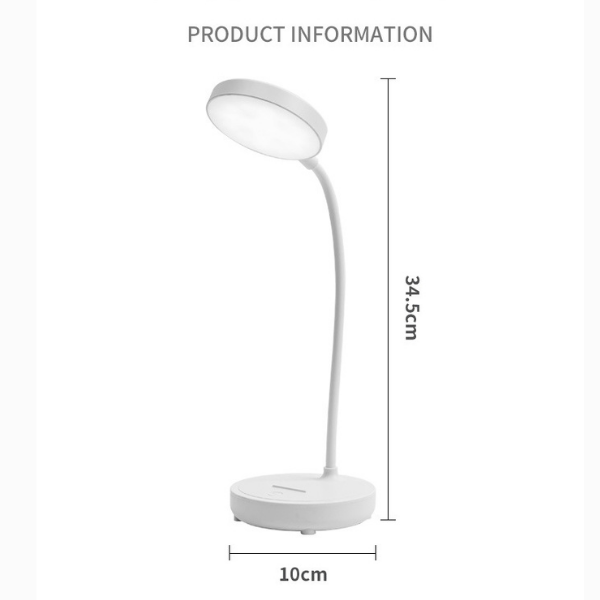 LED-bureaulamp met instelbare helderheid en flexibele hals