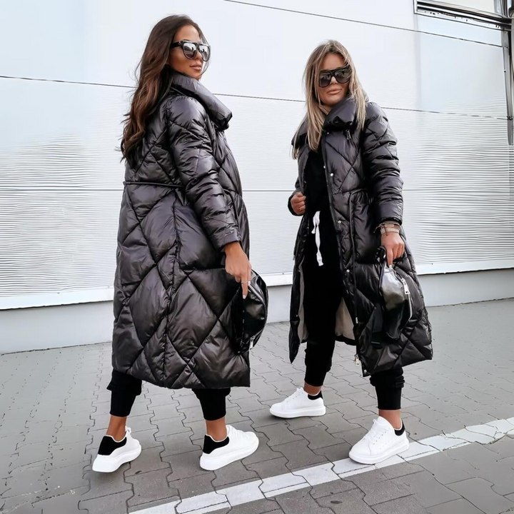 Elora lange winterjas met donsvulling voor dames - Winddicht & waterafstotend