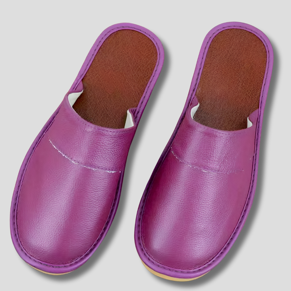 Heren leren pantoffels