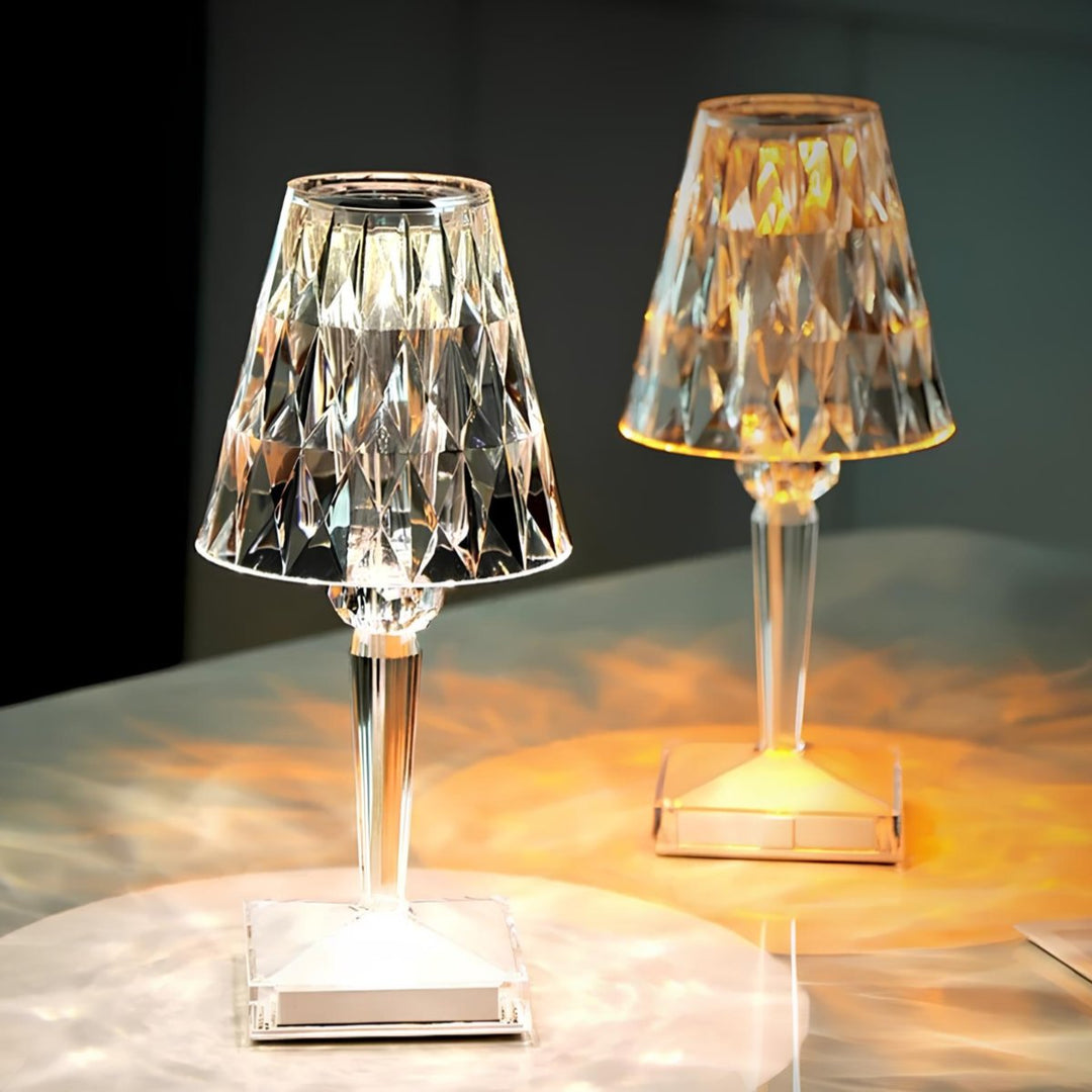 Elegante kristallen accentlamp, dimbare oplaadbare verlichting voor thuis