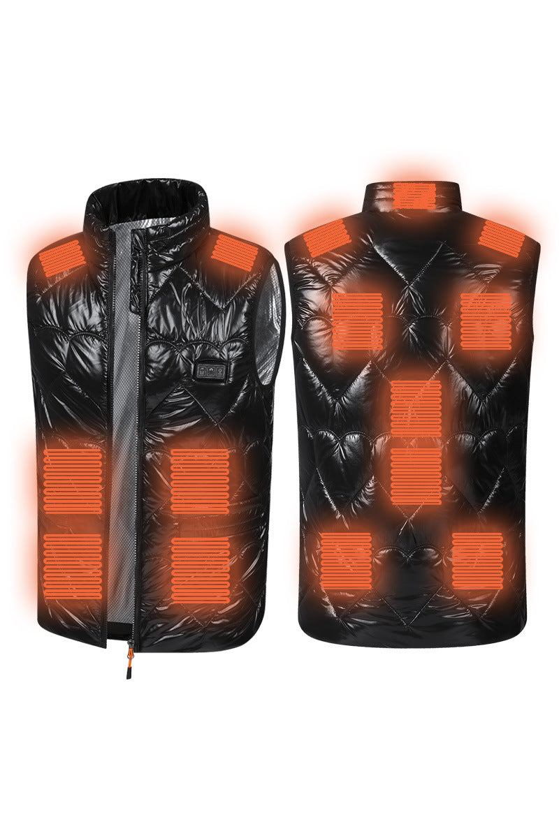 Verwarmd damesvest met USB, losse pasvorm en 3 standen