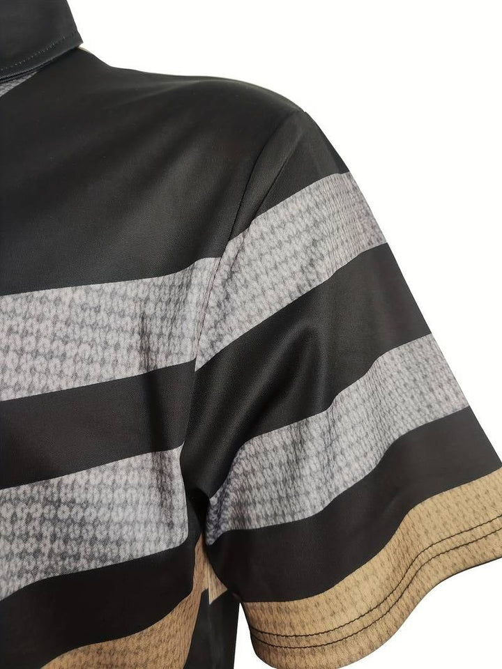 Herenpolo met 1/4 knopen in vintage stijl - Gunter