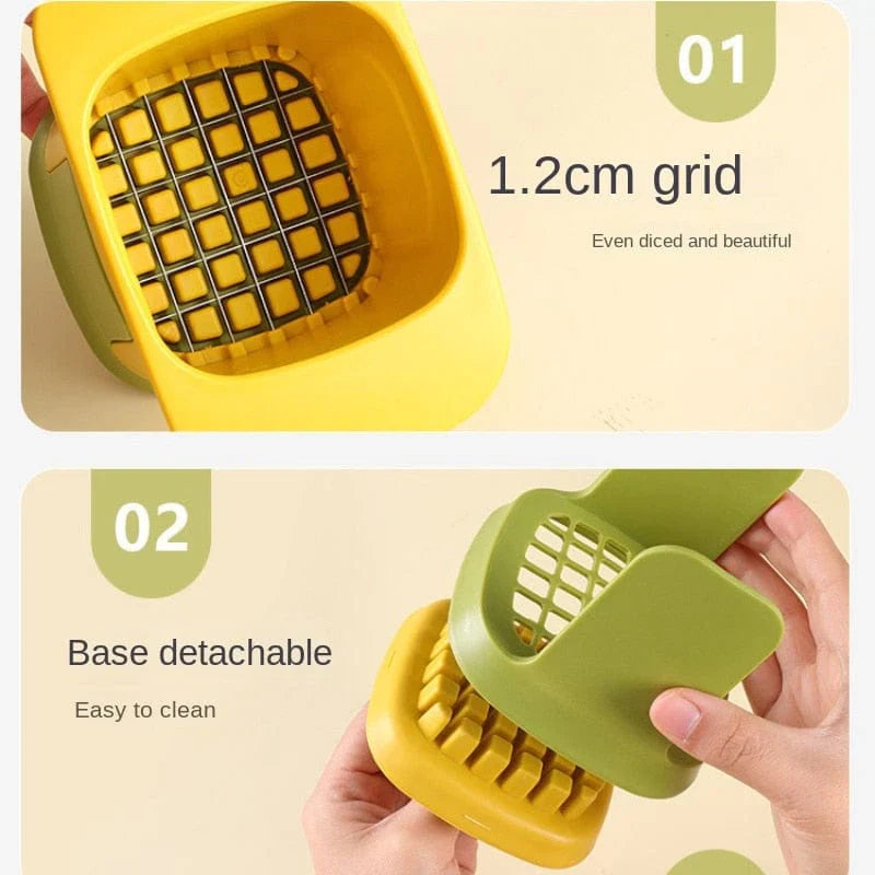 SliceKing - 2-in-1 Groentesnijder & Hakmachine voor Snel en Eenvoudig Snijden