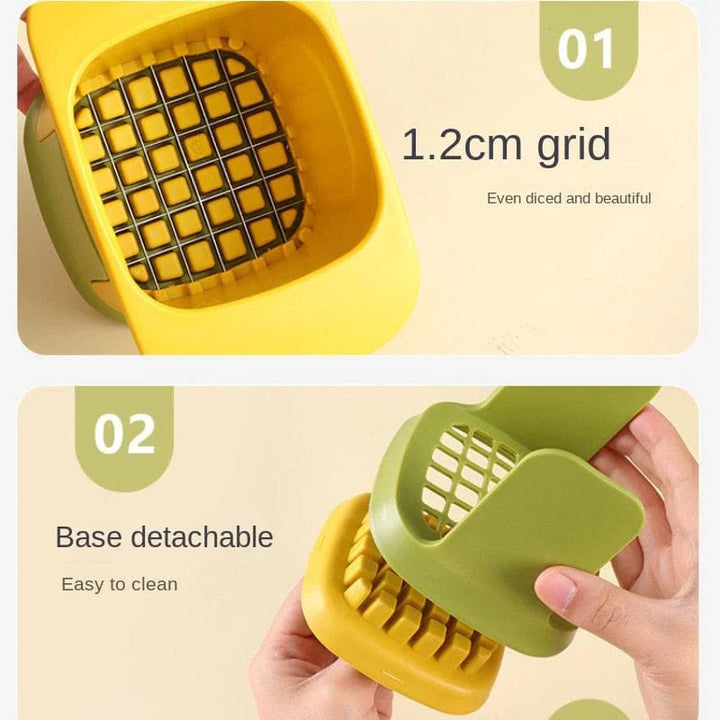 SliceKing - 2-in-1 Groentesnijder & Hakmachine voor Snel en Eenvoudig Snijden