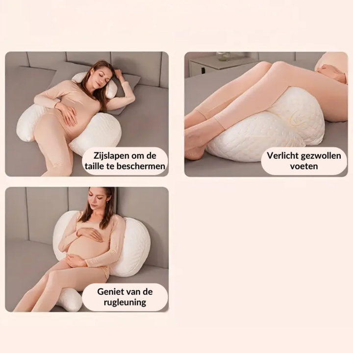 PregDreams – Ergonomisch Zwangerschapskussen Voor Buik- en Rugondersteuning