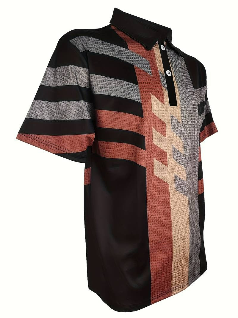 Herenpolo met 1/4 knopen in vintage stijl - Gunter