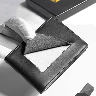 Slim RFID-portemonnee voor heren | Leren kaarthouder | Zwart