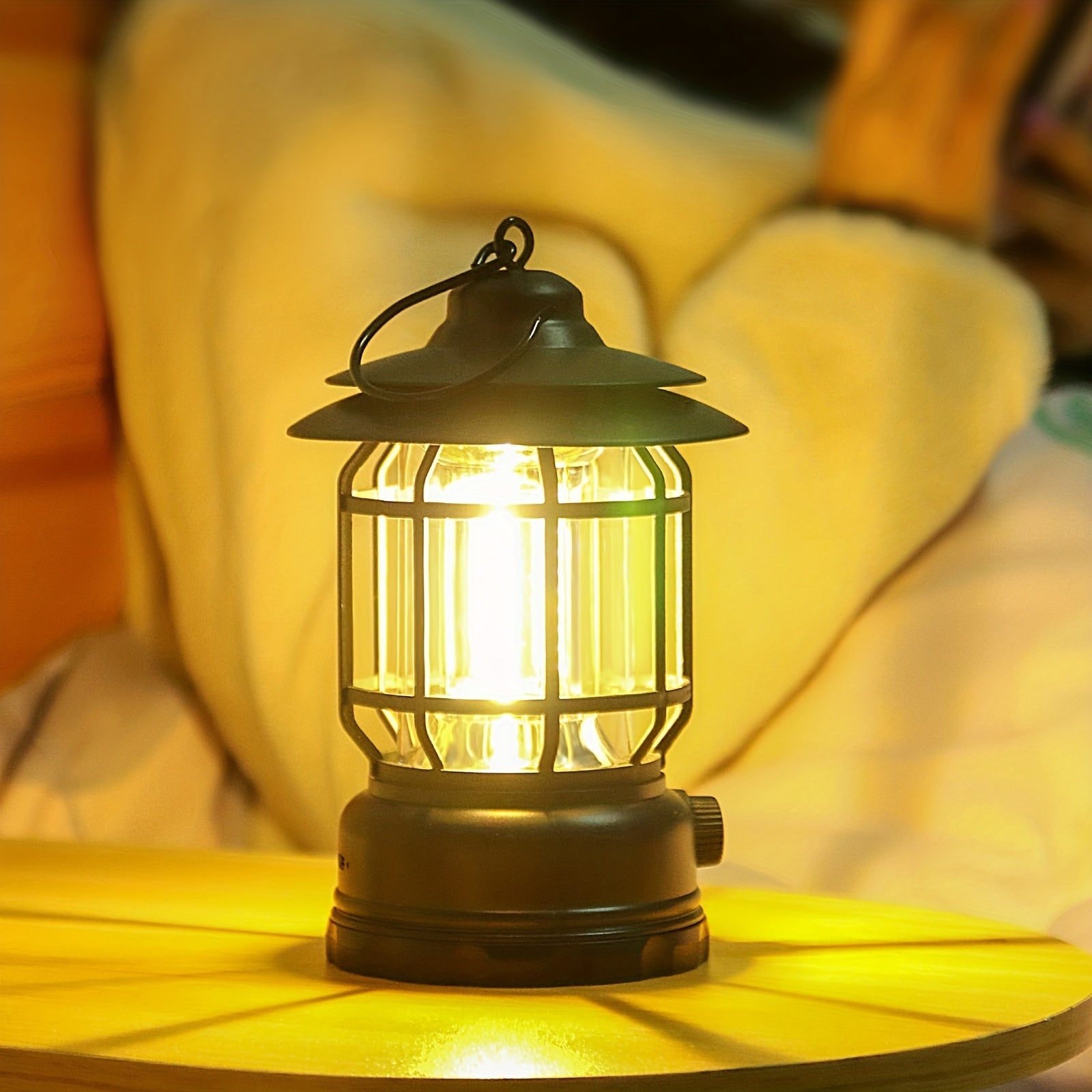 LumenGlow - Dimbare Retro Campinglamp met USB en LED Verlichting