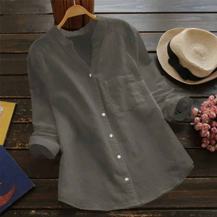 Linnen shirt voor dames - Roosje