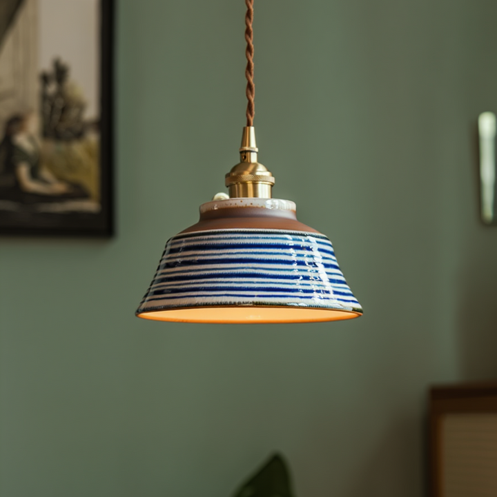 Ronja – Handbeschilderde keramische hanglamp