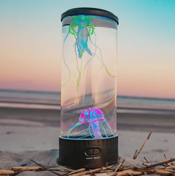 GlareGlow - LED Lavalampe met Beweeglijke Kwallen & Sfeervolle Verlichting