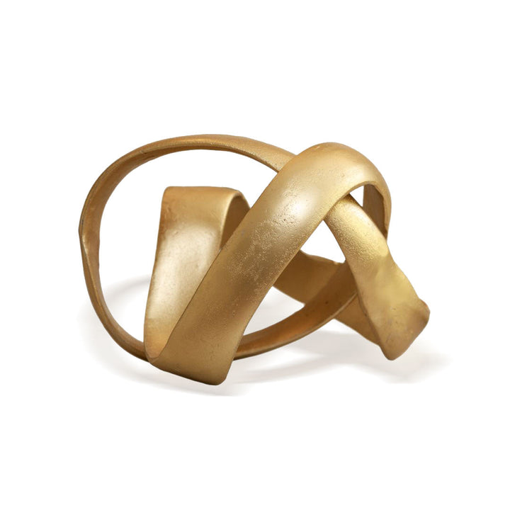 GoldenKnot - Elegante Gouden Knoop Sierstuk voor Modern Interieur