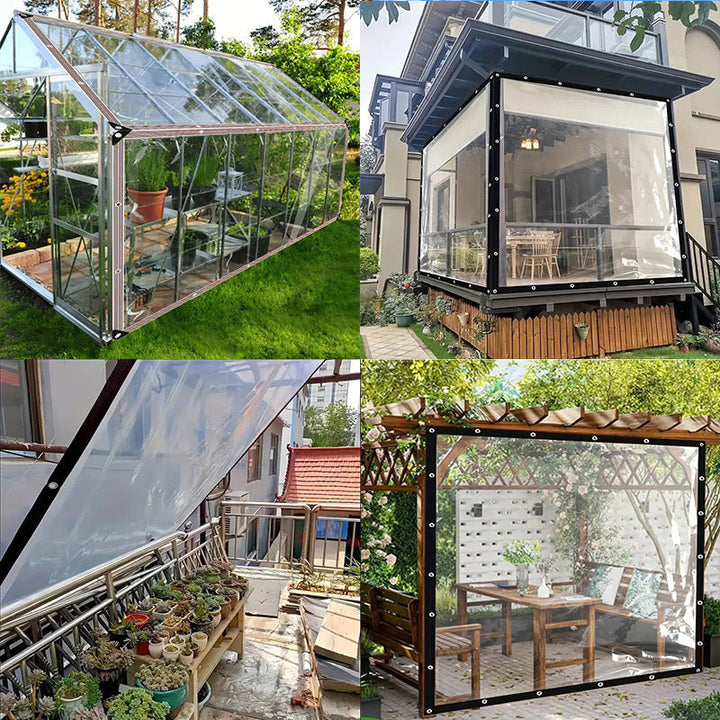 Heldere weerbestendige beschermzeil voor tuin, terras en buitenruimte