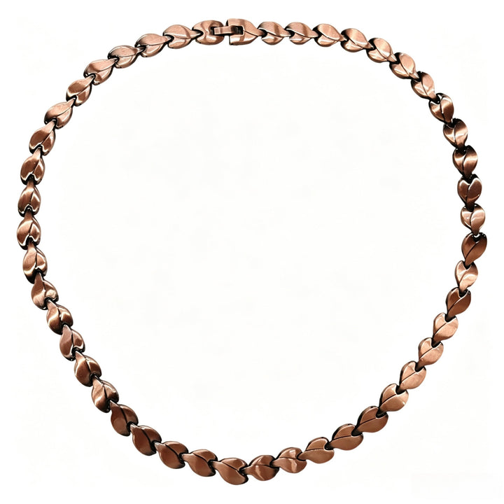Unisex Red Copper Braided Necklace