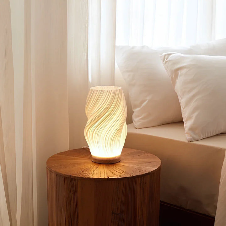 Eigentijdse accentlamp, stijlvol golfontwerp met instelbare gloed
