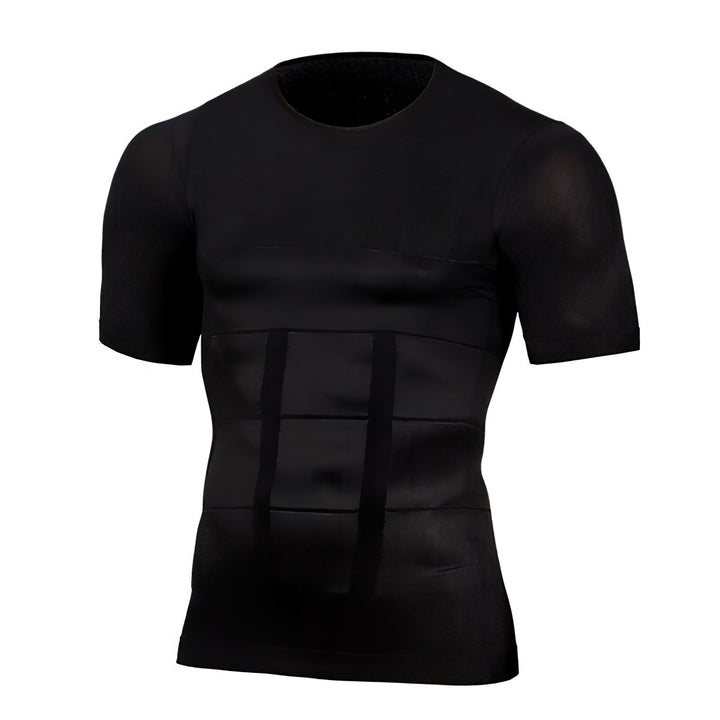 Compressie-fitness-T-shirt voor heren – ademende, elastische, figuurmodellerende sporttop