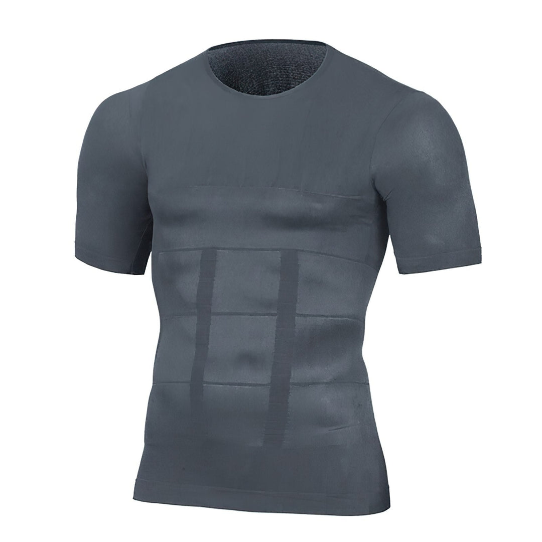 Compressie-fitness-T-shirt voor heren – ademende, elastische, figuurmodellerende sporttop