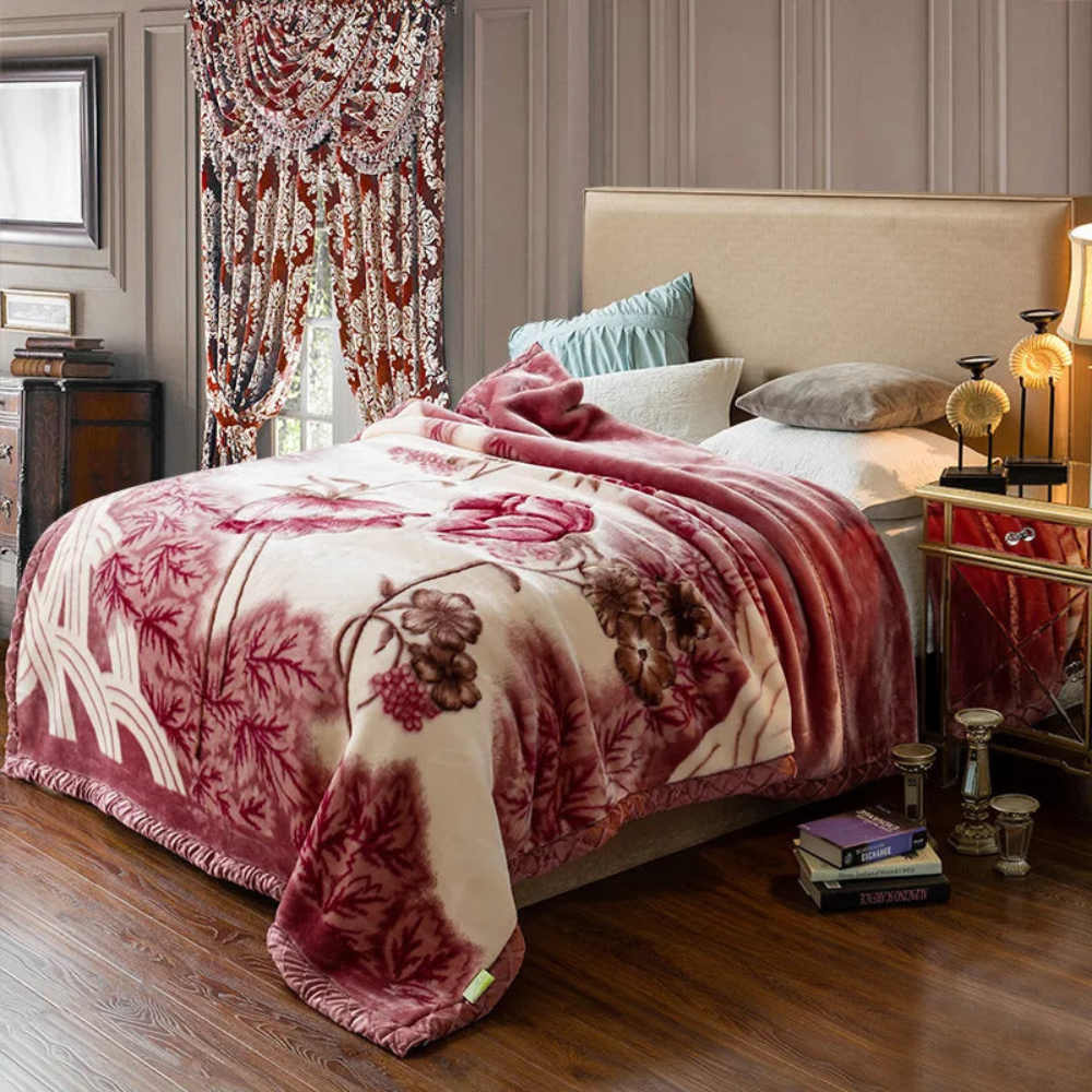 Donzige verzwaringsdeken met quiltlook voor de slaapkamer