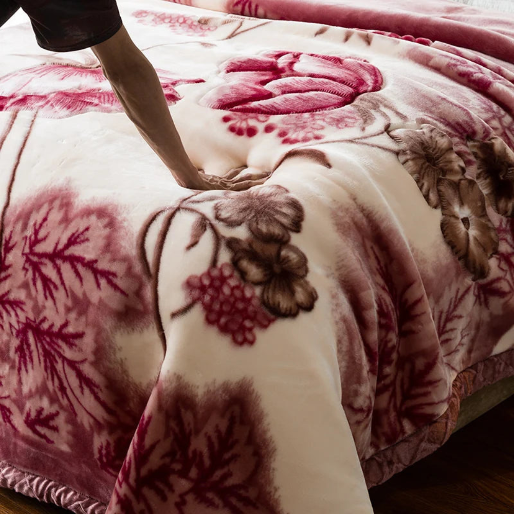 Donzige verzwaringsdeken met quiltlook voor de slaapkamer