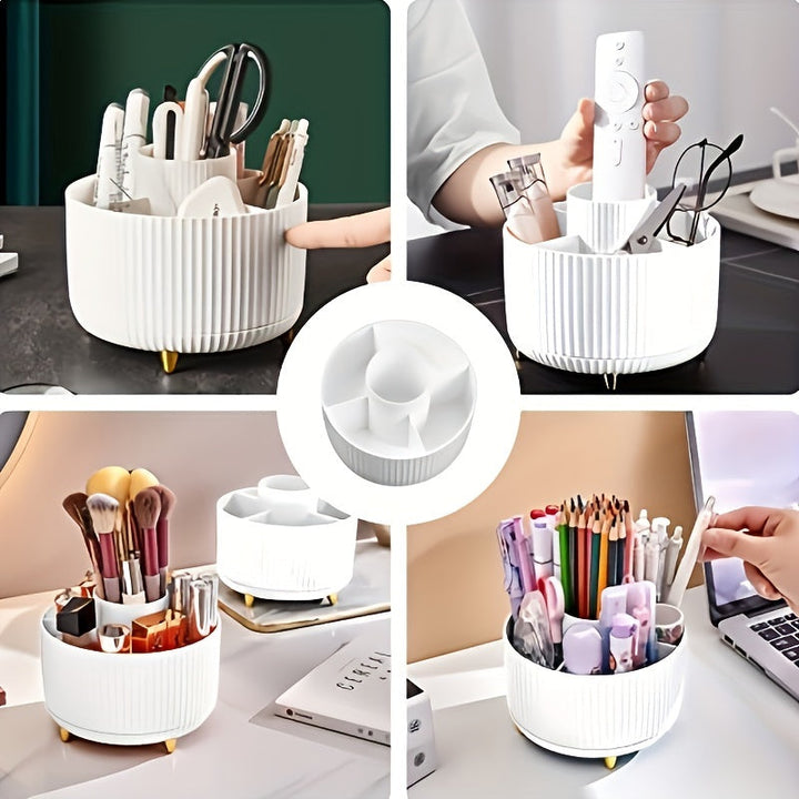Cosmetica-organizer, 360° draaibare make-upstandaard met 5 vakken