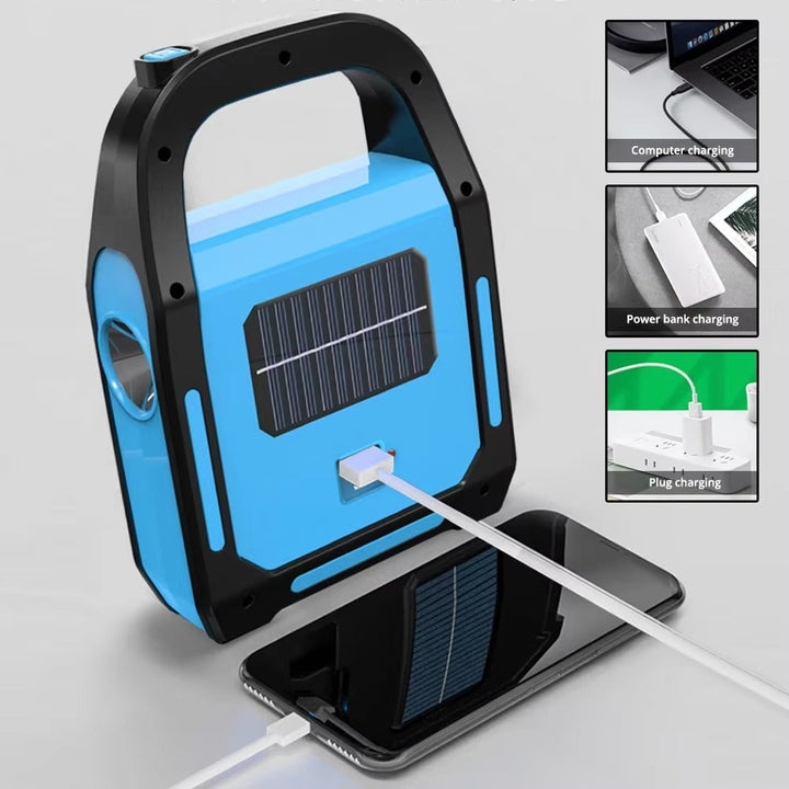 BrightCharge - Solar USB Campinglamp & Powerbank - LED Licht voor Buiten