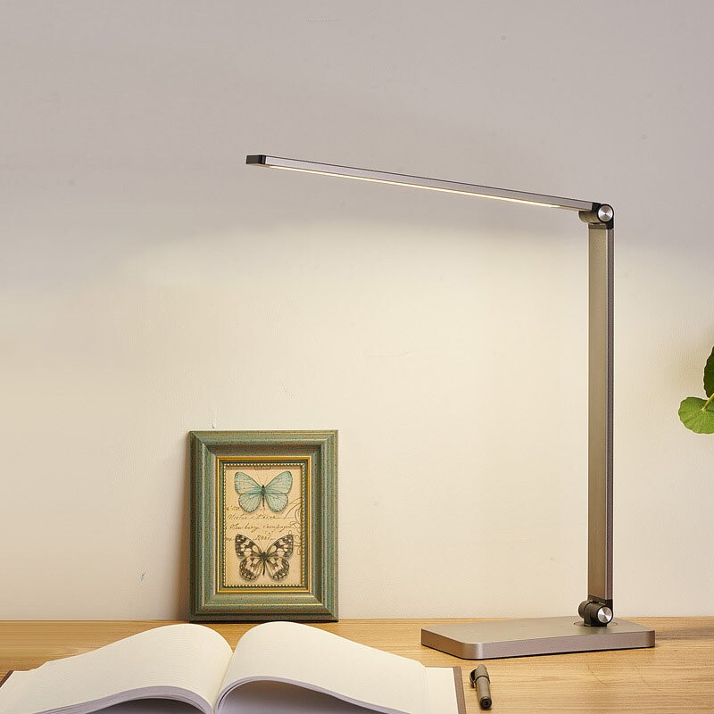 LumiGlow - Minimalistische LED Bureaulamp met Dimbare Helderheid & Wireless Opladen