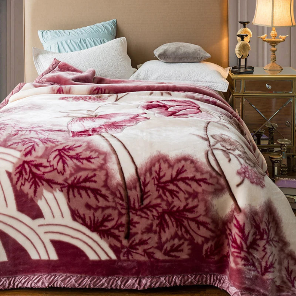 Donzige verzwaringsdeken met quiltlook voor de slaapkamer