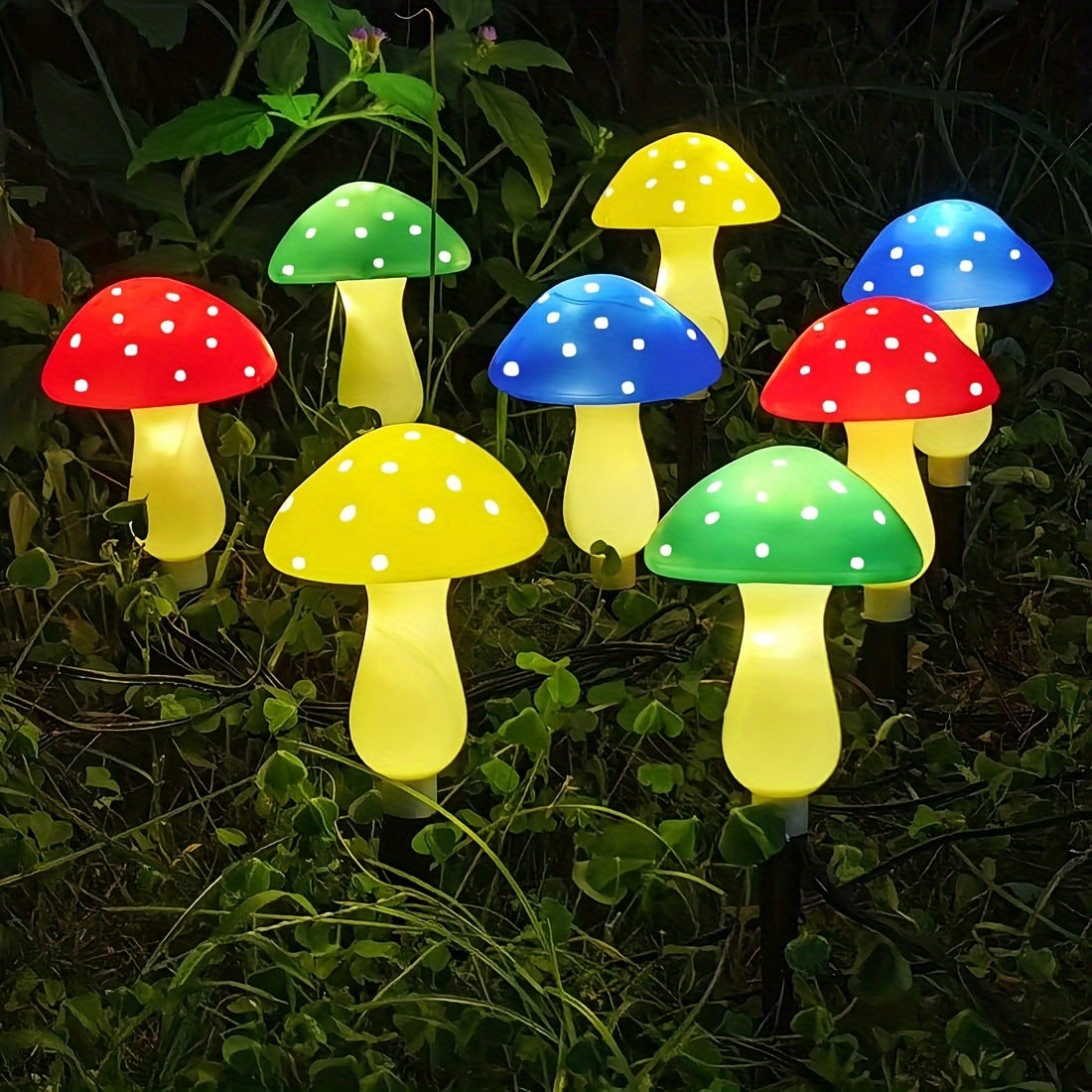 LumeLights - Decoratieve Zonne-paddenstoel Tuinlampen met 8 Verlichtingsmodi