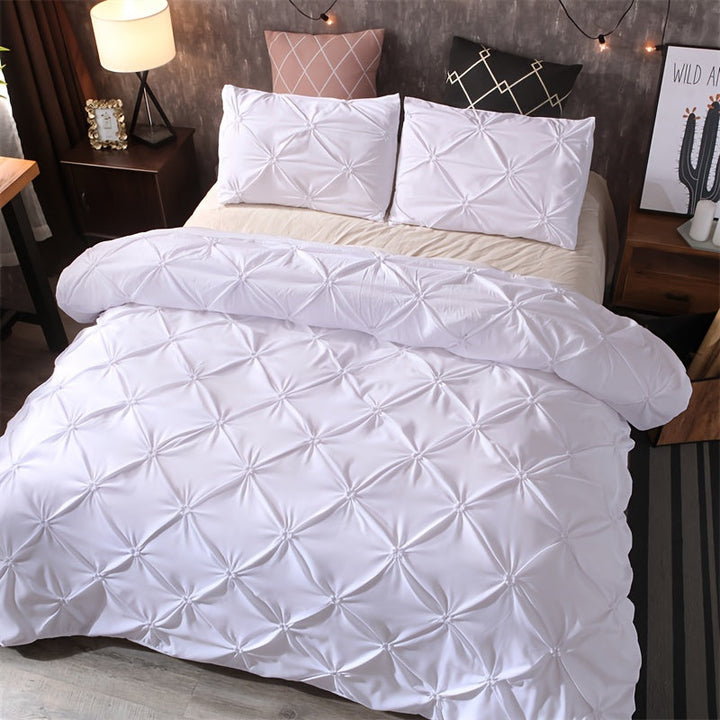 Elegante dekbedovertrekset met pintuck
