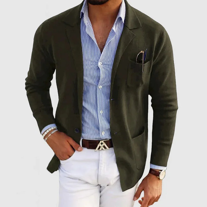 Stijlvolle Herenblazer met Casual Klepzakken