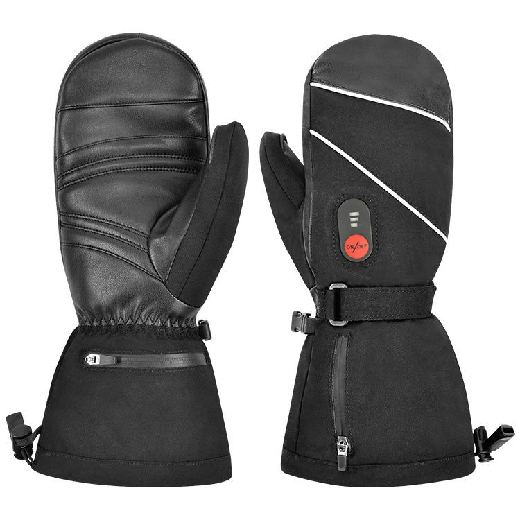 Verwarmde skihandschoenen met touchscreen-vingers