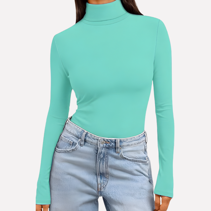 Vrouwen Turtleneck Lange Mouwen Top