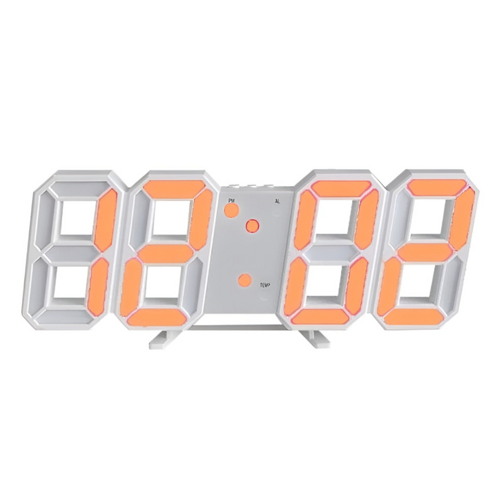 Digitale LED-wandklok met groot display en nachtmodus