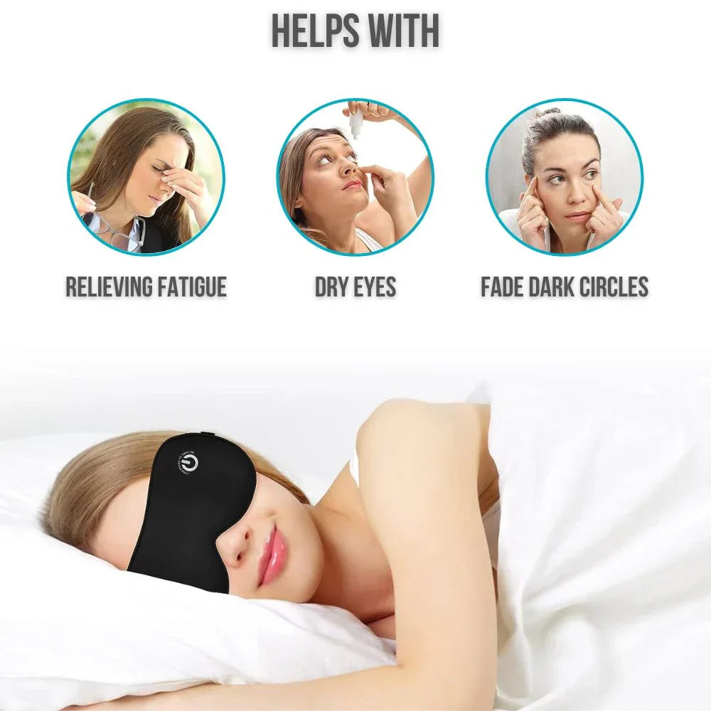 Verstelbaar verwarmd oogmasker, draagbaar en draadloos comfort