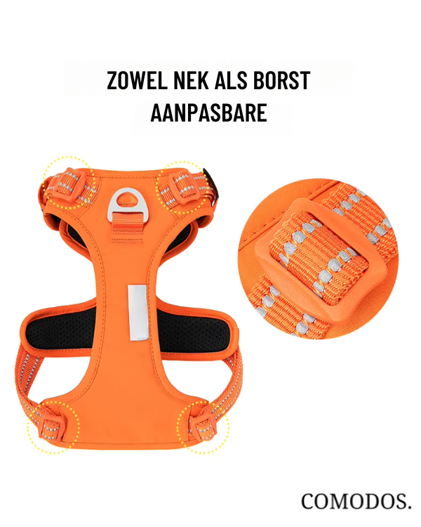 SafeStride™ | Verstelbaar  Reflecterend Hondenharnas