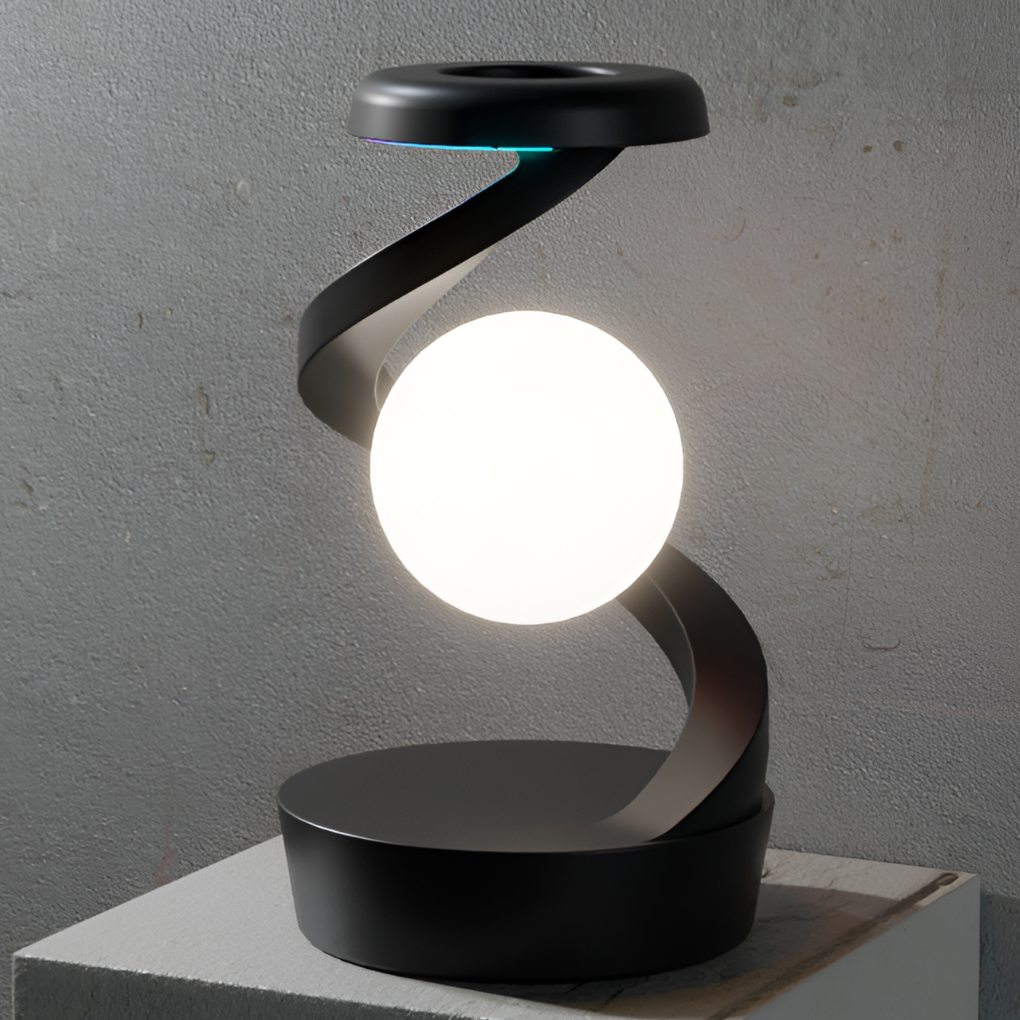 GlowSphere - Moderne Zwevende Lamp met Draaibare LED en Draadloos Opladen