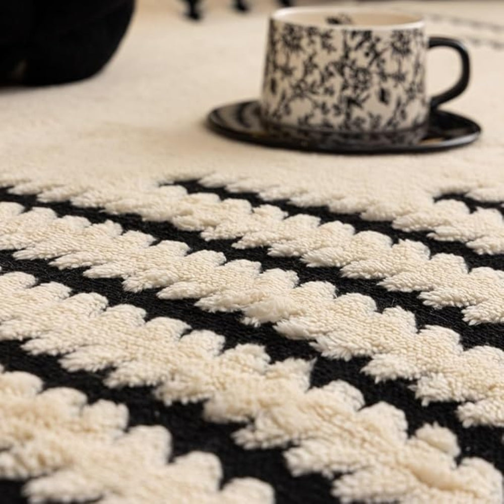 Decoratieve gecapitonneerde bankplaid met gezellige textuur