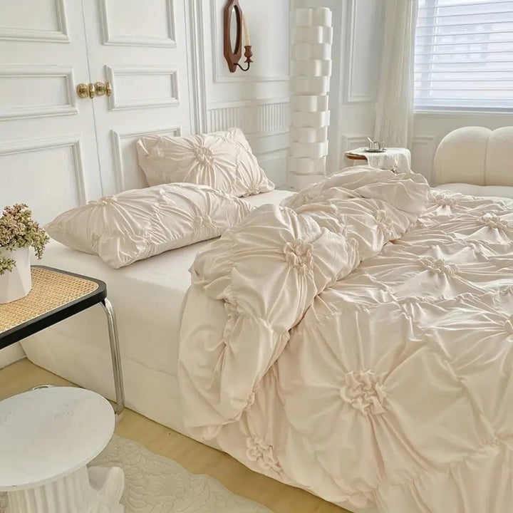 Luxe Dekbedovertrekset met Pinch-Pleat Design