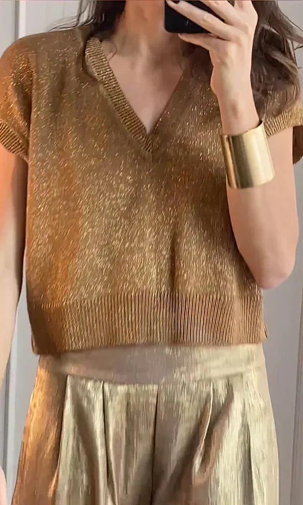 Chique goud -  tweedelige set