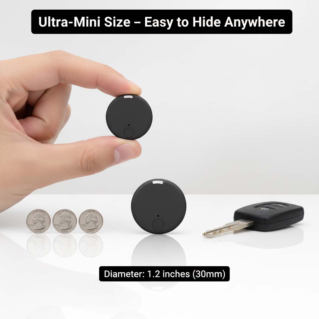 Magnetische mini-GPS-tracker met realtime locatie, bewegingsmeldingen en audiobewaking