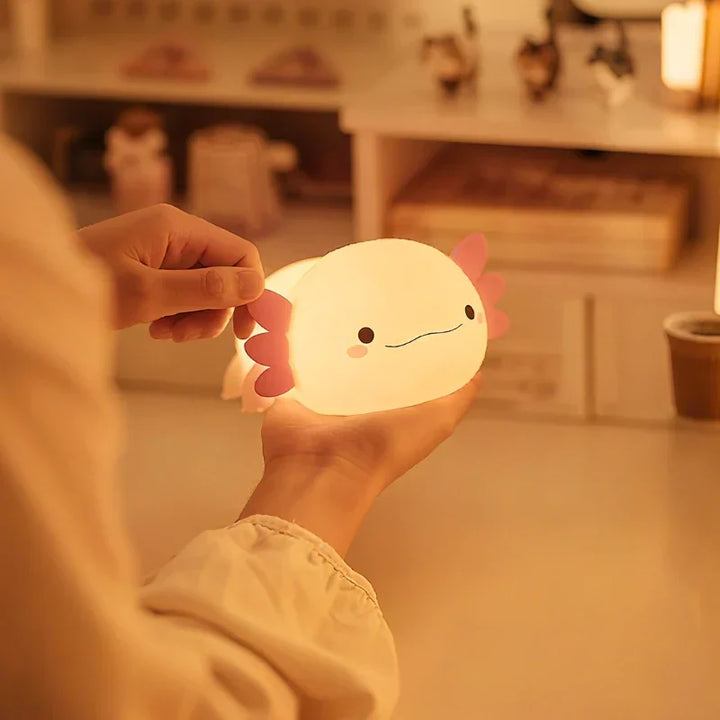 Schattig nachtlampje met figuurtje voor naast je bed, touchbediening, oplaadbare lamp