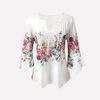 Damesblouse met V-hals en bloemenprint