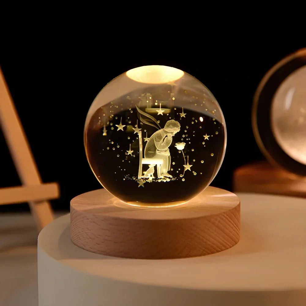 Kosmische kristallen bol-lamp, magische LED-woondecoratie