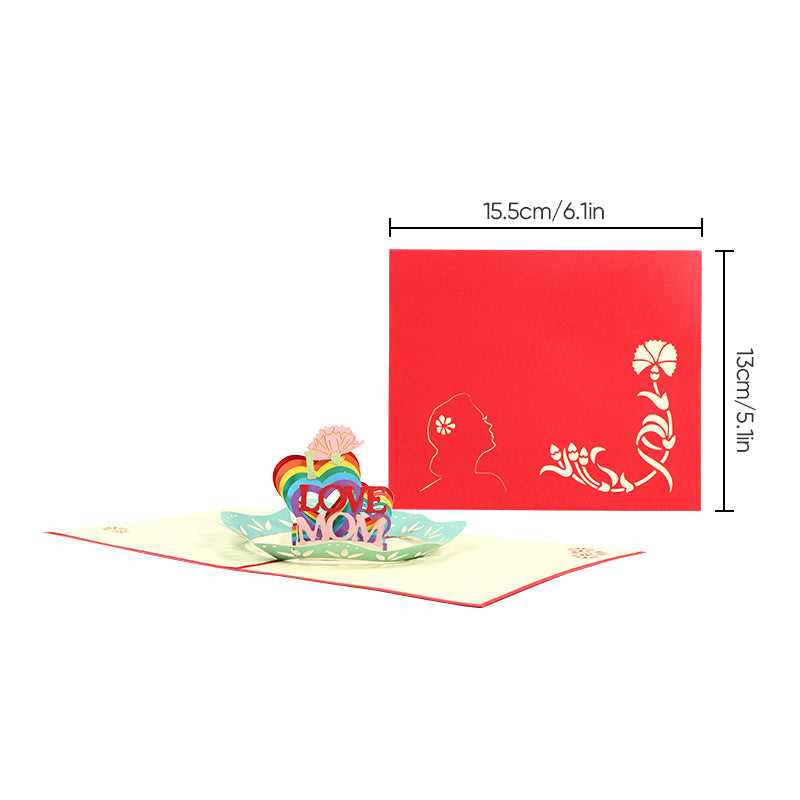 Moederdag 3D-bloemenkaart, uniek aandenken voor haar