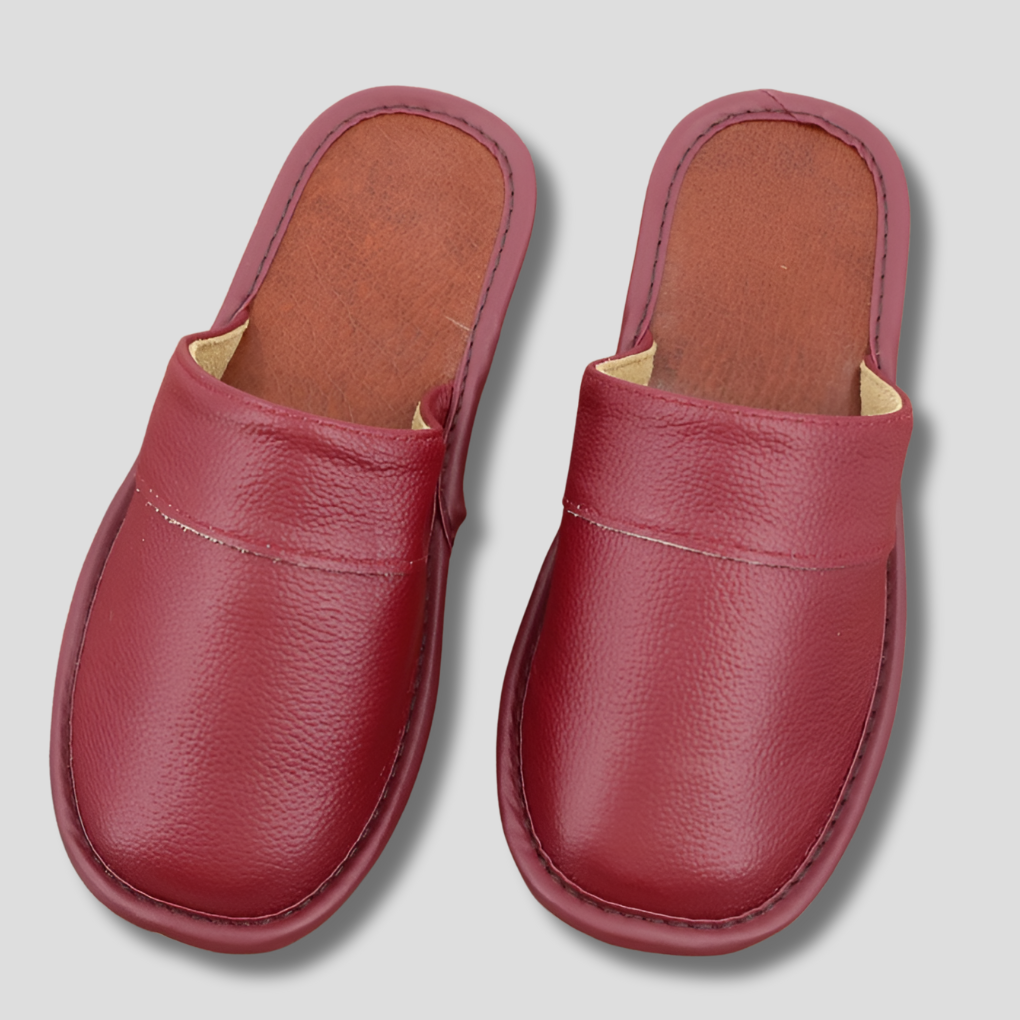 Heren leren pantoffels