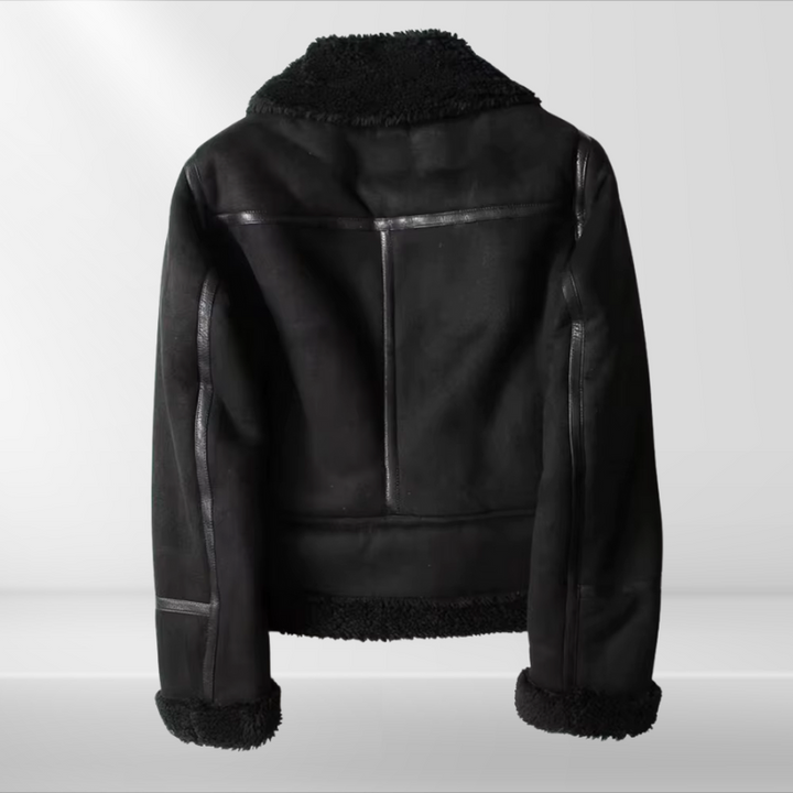 Dames sherpa bomberjack van fleece met rits – Amira