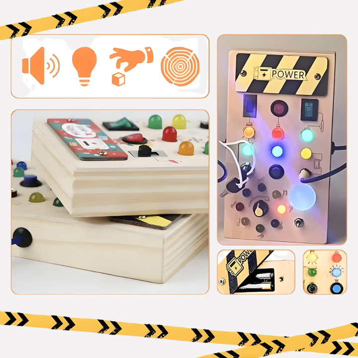 Montessori Drukbord met LED-lampen