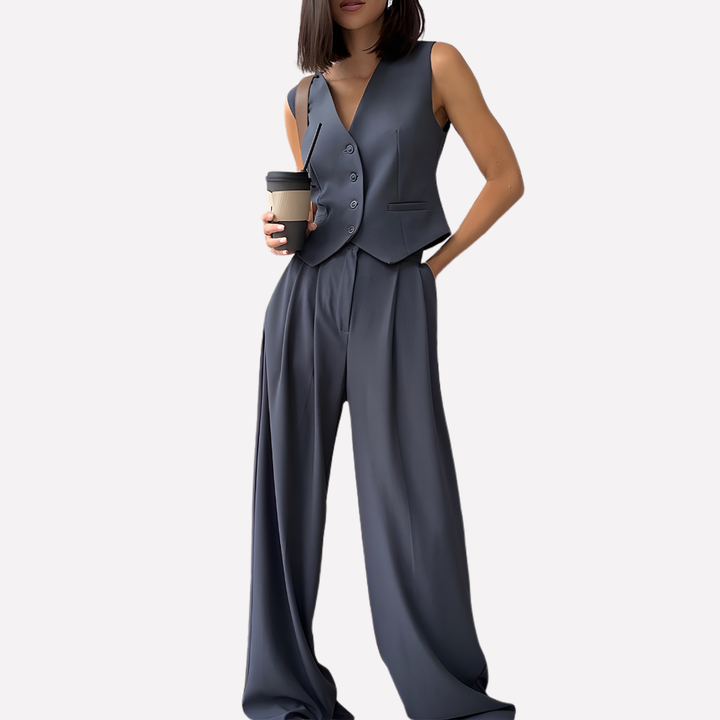 Mouwloos topje en lange broek voor dames